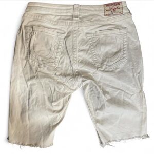 True Religion women’s white denim Jean Shorts